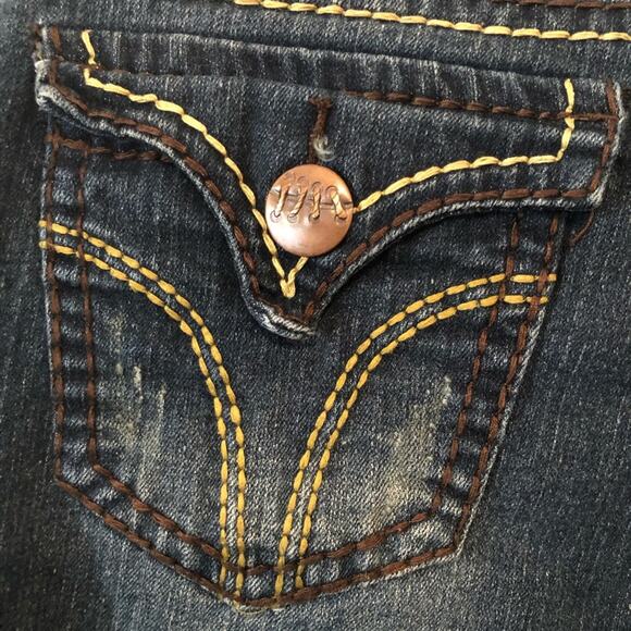 V.I.P. Distressed Cropped Denim Jeans-size 7/8 - Picture 7 of 7